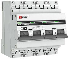 Выключатель автоматический EKF PROxima ВА47-63 4п 63А C 4.5кА картинка